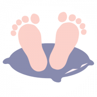 Dormir con los pies sobre una almohada